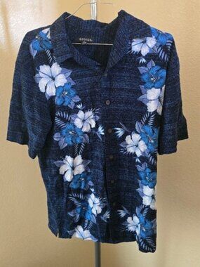 George Button Up Hawaiian Short Sleeve Shirt
